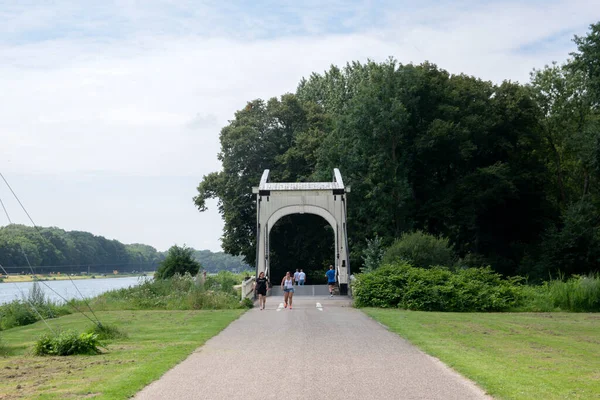 Amsterdamse Bos Taki Bosbaan Caddesi Köprüsü Hollanda 2020 — Stok fotoğraf