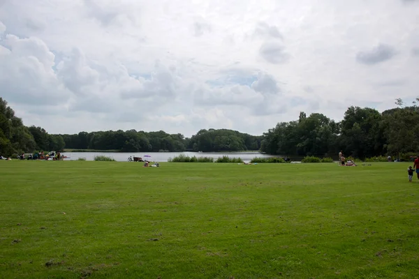 Kleine Vijver Göleti Amsterdamse Bos Amstelveen Hollanda 2020 — Stok fotoğraf