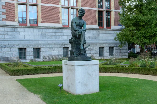 Mercurius Statue Garden Rijksmuseum Amsterdam Netherlands 2019 — Stock Photo, Image