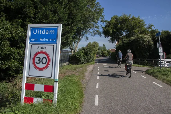 Street Sign Uitdam Nizozemsko 2020 — Stock fotografie