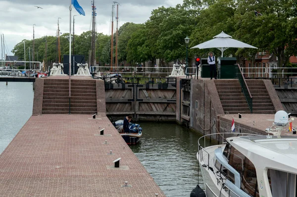 Zeesluis Sluice Muiden Nizozemsko 2020 — Stock fotografie