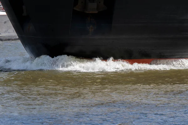 Olas Frente Barco Diemen Los Países Bajos —  Fotos de Stock