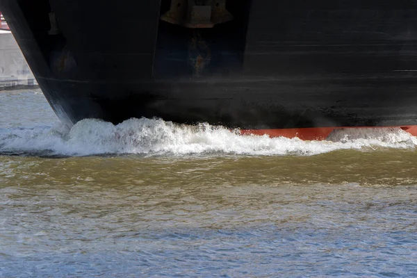 Olas Frente Barco Diemen Los Países Bajos —  Fotos de Stock