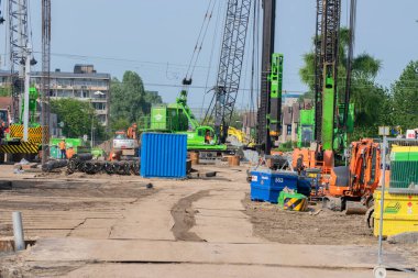 Amsterdam 'daki Ouddiemerlaan Caddesi' ndeki İnşaat 26-6-2021