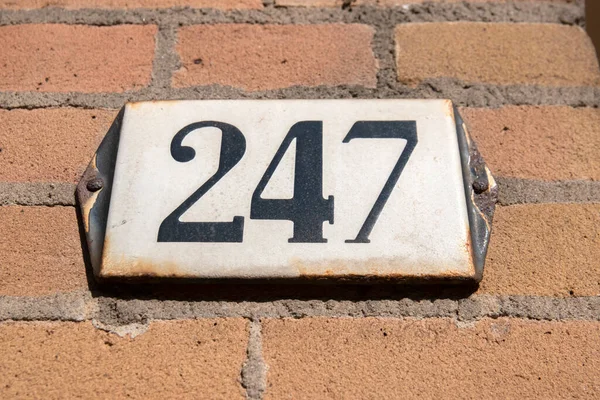 Close House Number 247 Amsterdam Netherlands 2021 — Stock fotografie