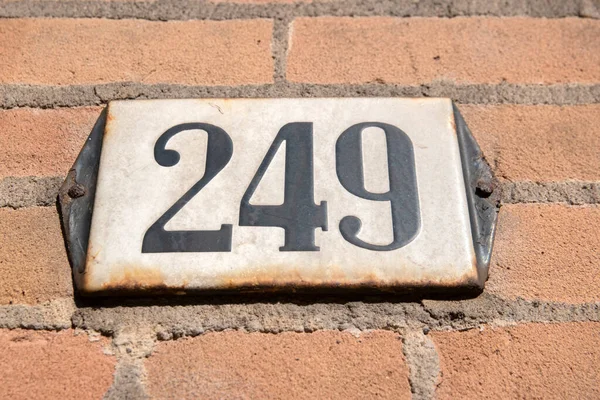 Close House Number 249 Amsterdam Netherlands 2021 — Stock fotografie
