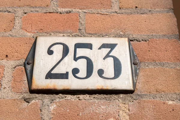 Close House Number 253 Amsterdam Netherlands 2021 — Stock fotografie