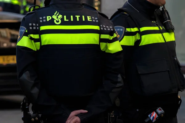 Закрийте Двох Поліцейських Амстердамі Нідерланди 2020 — стокове фото
