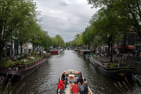 Drinking Boat Amsterdam Netherlands 2021 — Stock Photo, Image
