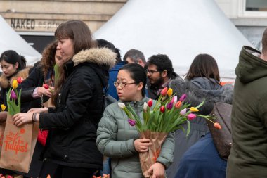 Amsterdam 'da Lale Günü' nde laleli Çanta 18-1-2020