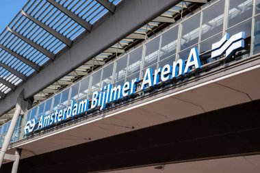 Amsterdam 'daki Amsterdam Bijlmer İstasyonu Hollanda 1-3-2020