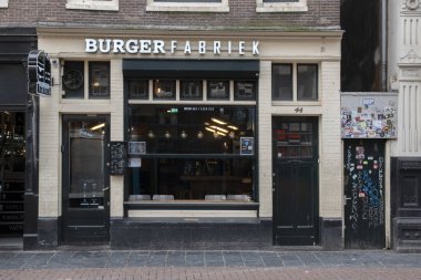 Amsterdam 'daki Burger Fabriek Restoranı Hollanda 11-2-2020