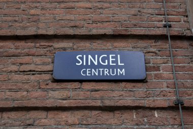 Amsterdam Sokak İşareti Singel 5-3-2021 Hollanda