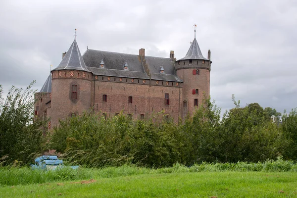 Πίσω Πλευρά Στο Κάστρο Muiderslot Στο Muiden Της Ολλανδίας 2021 — Φωτογραφία Αρχείου