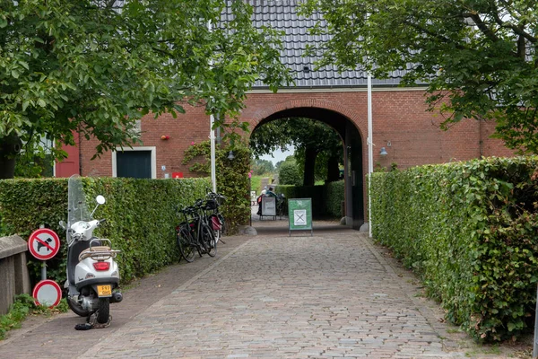 Muiderslot Kalesi Girişi Muiden Hollanda 2021 — Stok fotoğraf