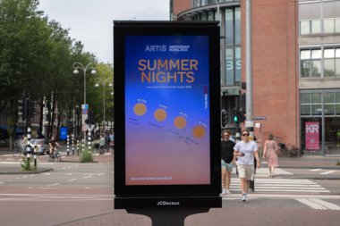 Billboard Artis Hayvanat Bahçesi Amsterdam Yaz Gecesi Hollanda 26-8-2025