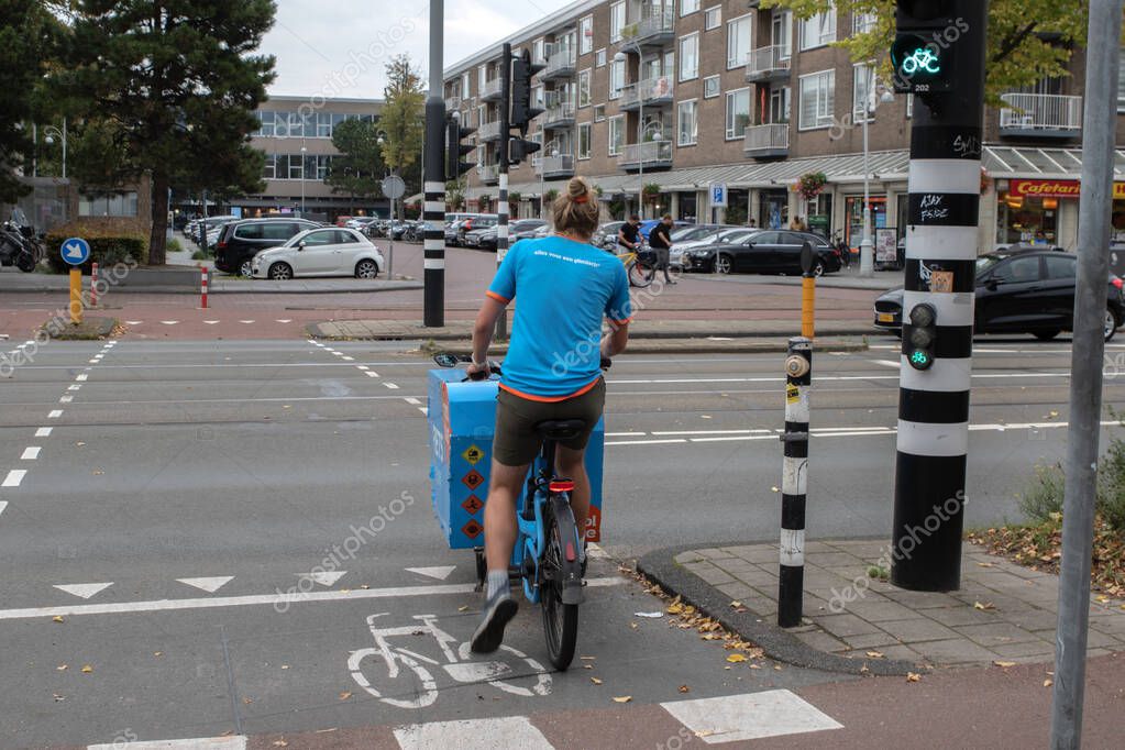 Backside Coolblue Delivery Bike At Amsterdam The Netherlands 20-9-2025
