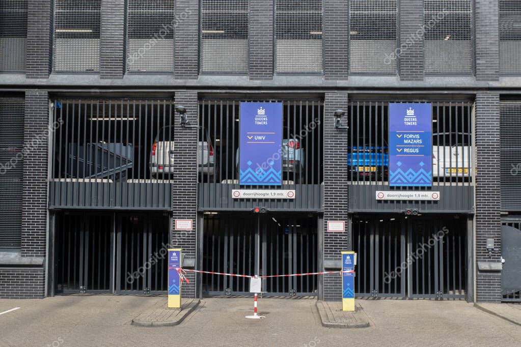 Entrance Parking Lot Queens Towers At Amsterdam The Netherlands 2-10-2025