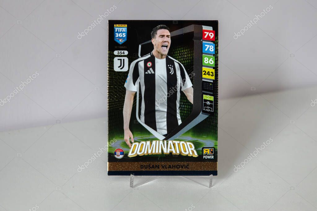 Fifa 365 Panini Trading Card Dominator Dusan Vlahovic At Amsterdam The Netherlands 24-8-2025