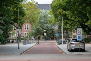 Amsterdam 'daki Galileplantsoen Caddesi' nde Görünüm 29 Ağustos 2025