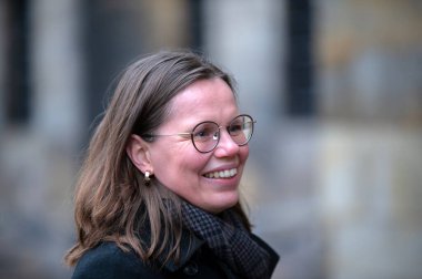 Mirjam Motosikletçi Yeni Yıl Resepsiyonisti Willem Alexander Amsterdam 'da 12-1-2026