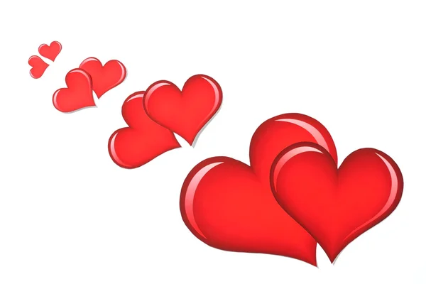 Valentine's heart on white — Stock Photo, Image
