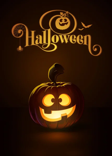 Jack-o-Lantern Sombre Heureux — Image vectorielle