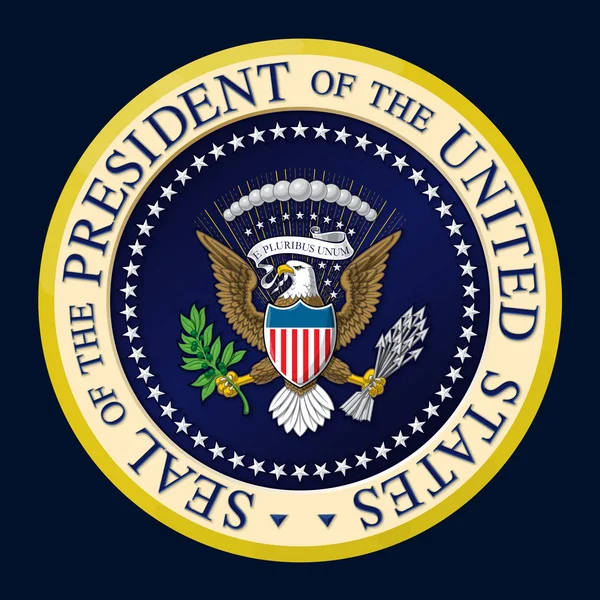 Cor do selo presidencial dos EUA — Vetor de Stock