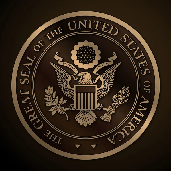 The Great Seal of the US Gold — Stock Vector