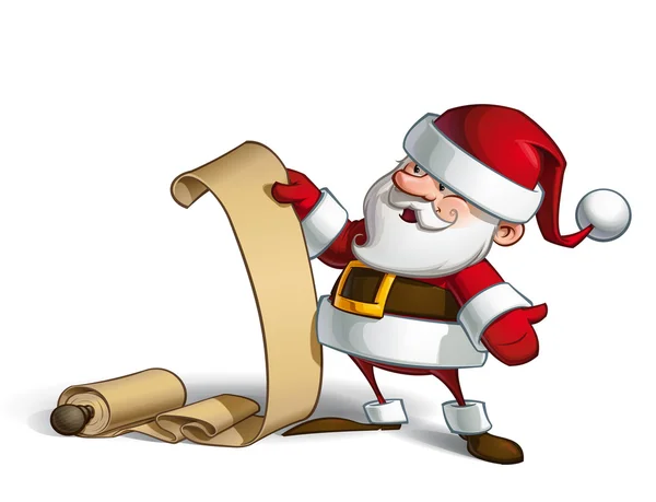 Smilling Babbo Natale - Rotolo regalo — Vettoriale Stock