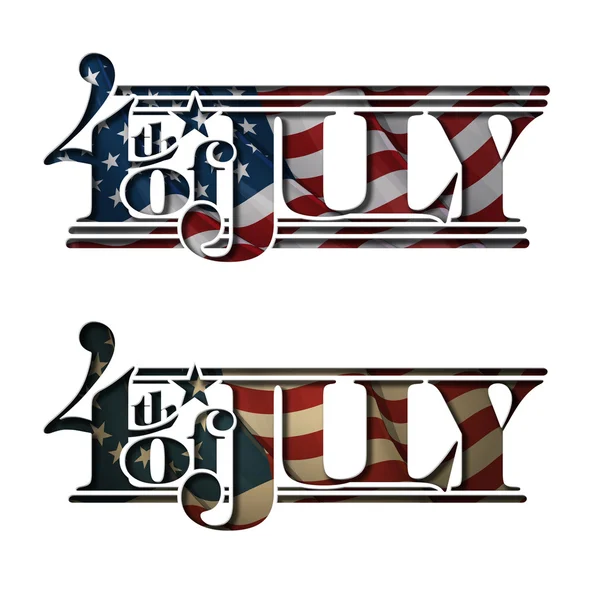 4th of July Cut-Ou — Stock Vector