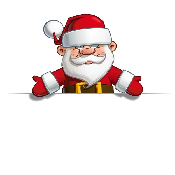 Happy Santa - lege Label Open handen — Stockvector