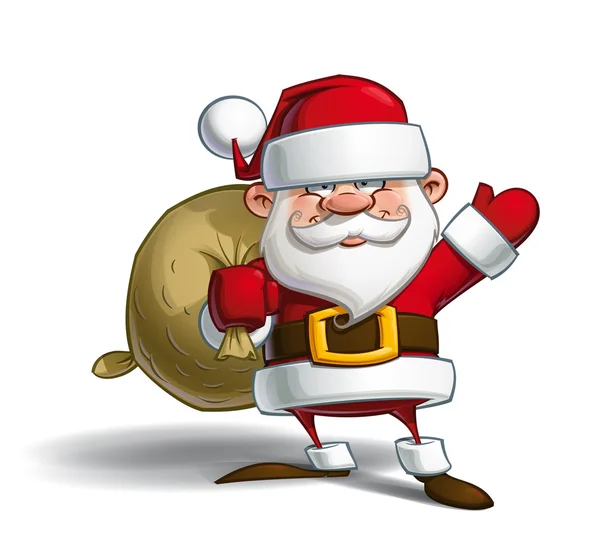 Buon Babbo Natale Sacco di Regali — Vettoriale Stock
