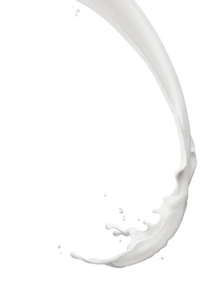 Всплеск Молока Белом Фоне — стоковое фото