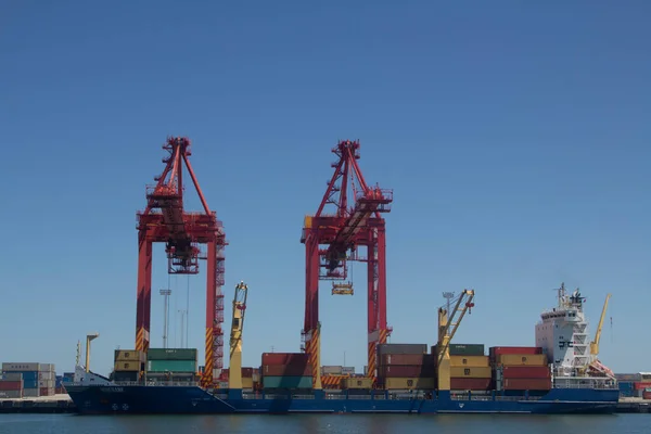 Harbour Cranes Loading Ship Perth Australia — Stock Photo, Image