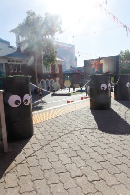 Perth, Batı Avustralya / Avustralya - 20 / 01 / 2013: Sınır Bilim Festivali 2013 Otobüs, Perth Kültür Merkezi James St 6000 Perth, Perth Australia.