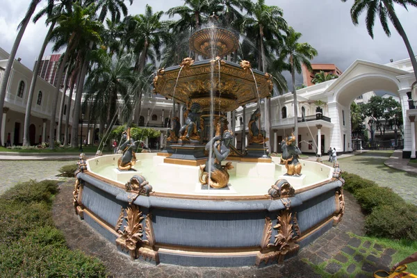 Caracas Distrito Capital Venezuela 2012 Detail Water Fountain National Assembly — Stock Photo, Image