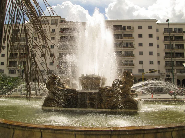 Leary Square Fountain Plaza Leary Silencio Caracas Venezuela — Stock Photo, Image