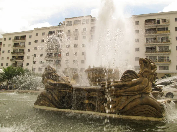 Fuente Leary Square Plaza Leary Silencio Caracas Venezuela —  Fotos de Stock