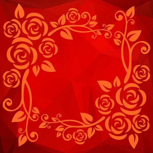 Frontera abstracta roja — Vector de stock