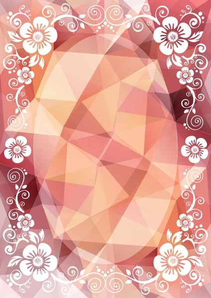 花卉粉红色边框 — 图库矢量图片