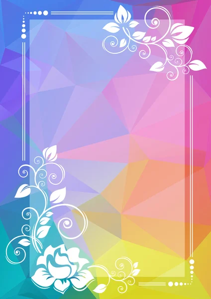 Vícebarevné Květinový okraj — Stockový vektor
