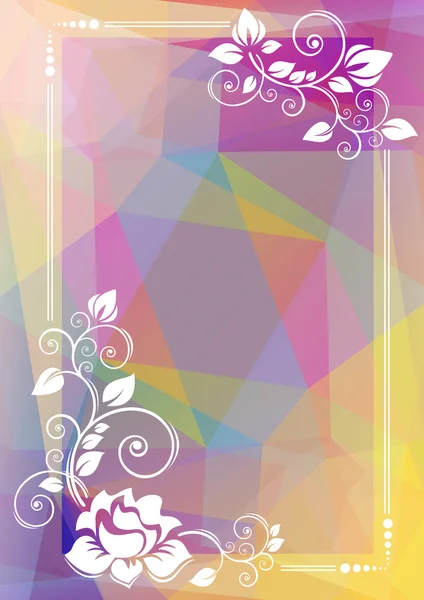 Violette bloemen grens — Stockvector