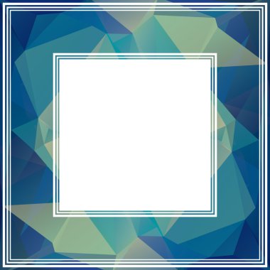 Mavi koyu poligonal kenarlık