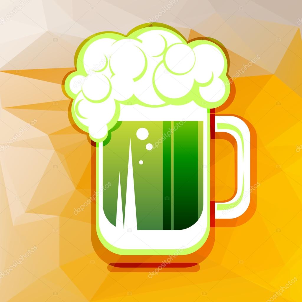 beer green glass