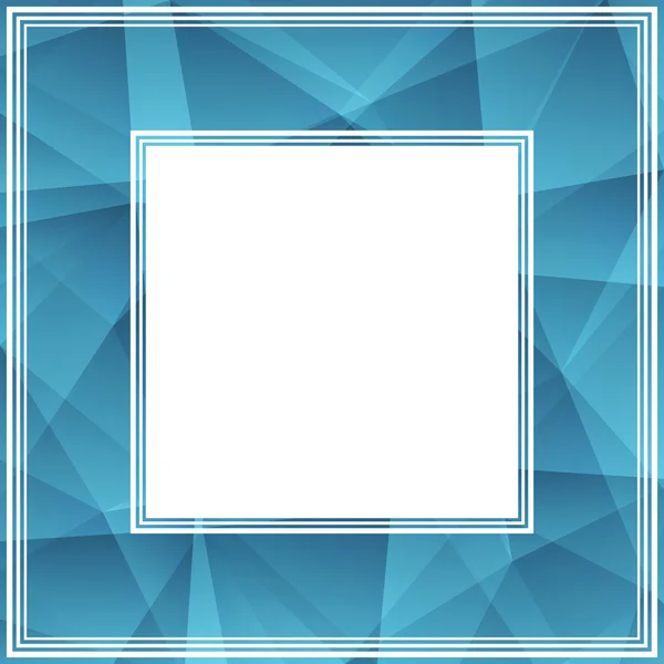 Blue polygonal border — Stock Vector