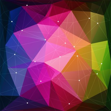soyut gökkuşağı poligonal arka plan