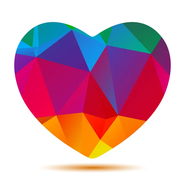 Rainbow bright heart — Stock Vector