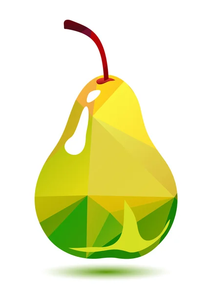 Зеленая многоугольная груша — стоковый вектор
