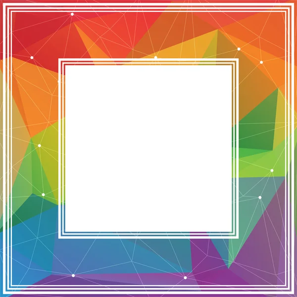 Bordure polygonale multicolore — Image vectorielle